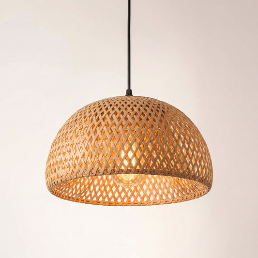 Woven Bamboo Pendant Light